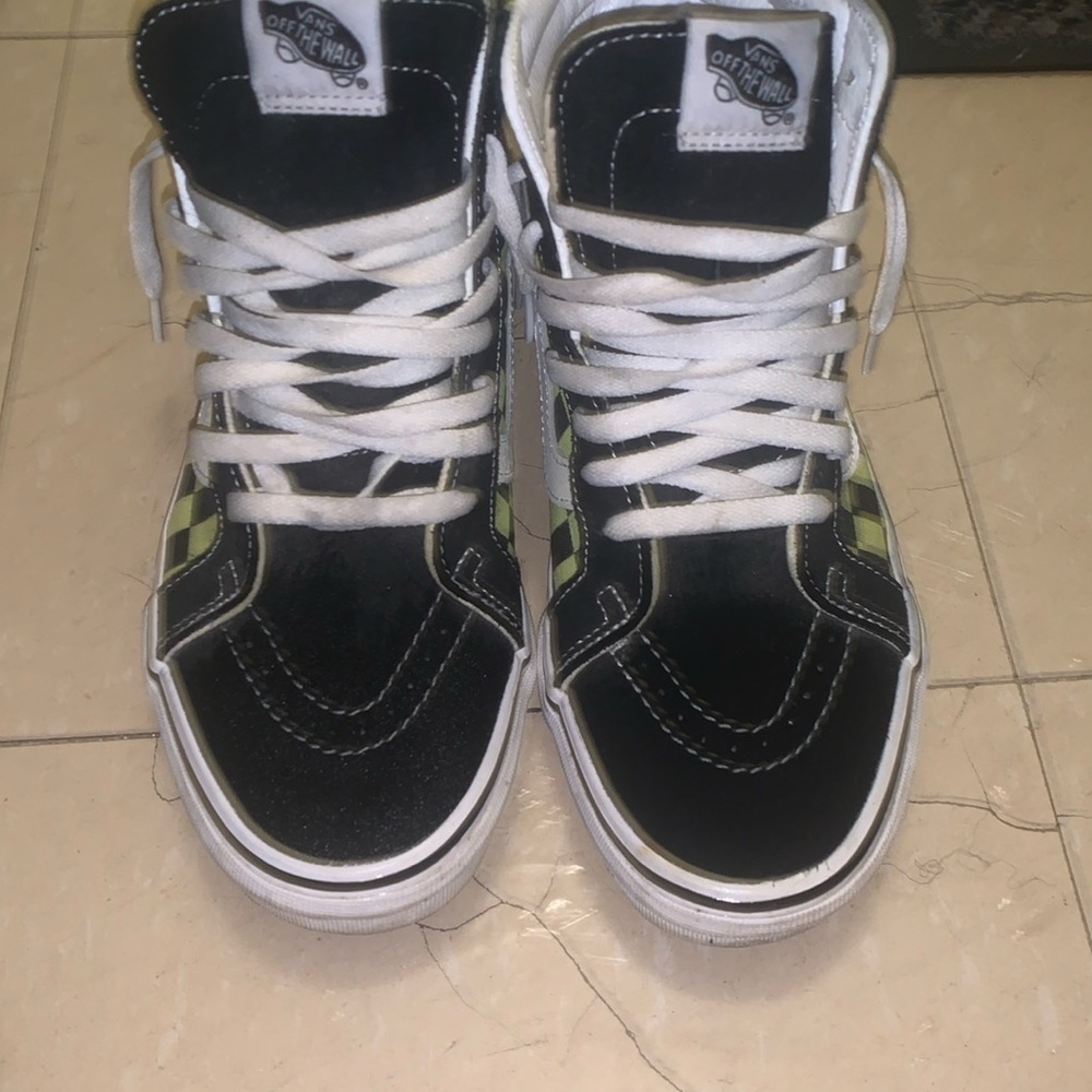 Vans - Off The Wall (BMX SK-HI Reissue- Black Green Sharp) , Size 9.5 Womens